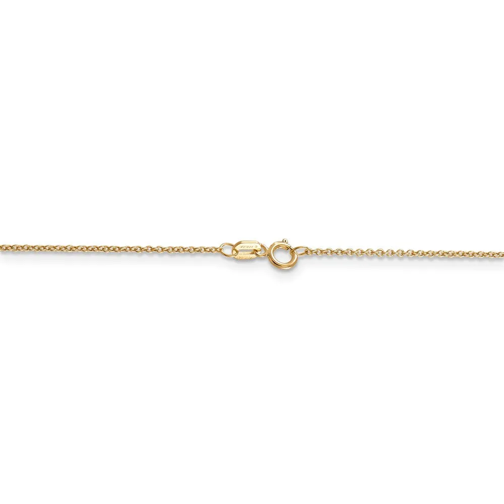 14k Yellow Gold Small 3D Log Cabin Necklace