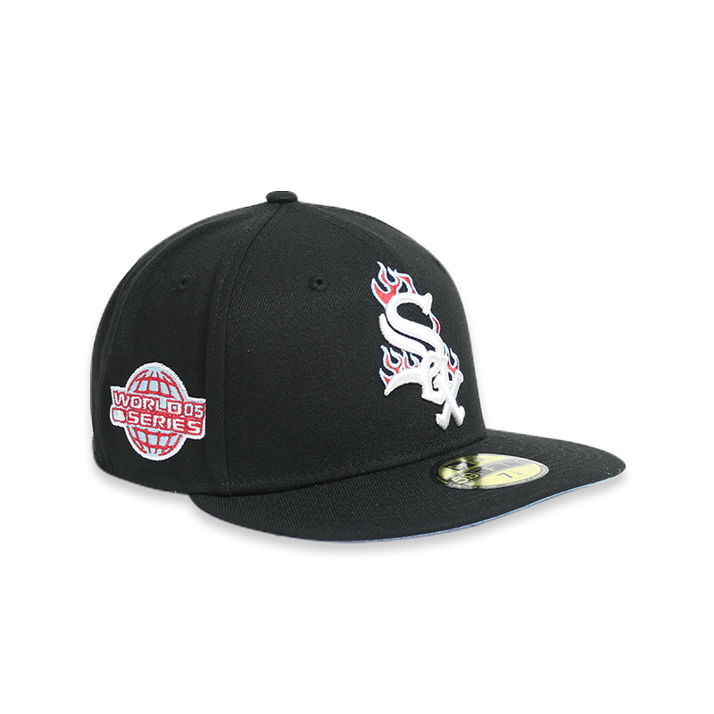 [60224667] Chicago White Sox 05 WS Team Fire Black 59FIFTY Mens Fitted Hat