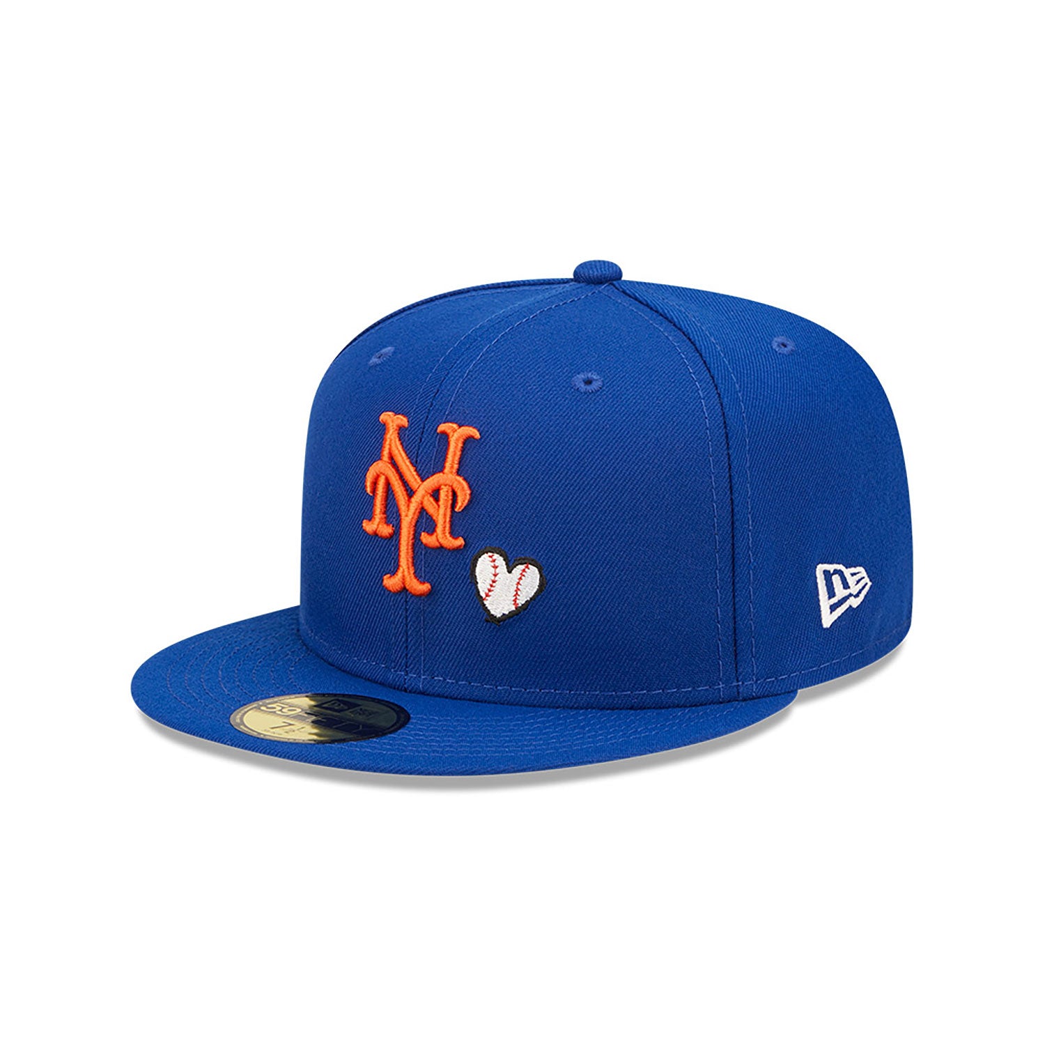 [60243672] New York Mets 86 WS Team Heart Blue 59FIFTY Mens Fitted Hat