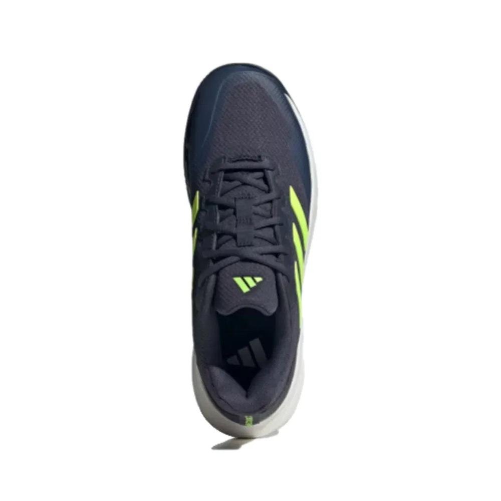 Adidas Men's Game Court 2 Tennis Shoe (Shadow Navy/Lucid Lemon/Core White)