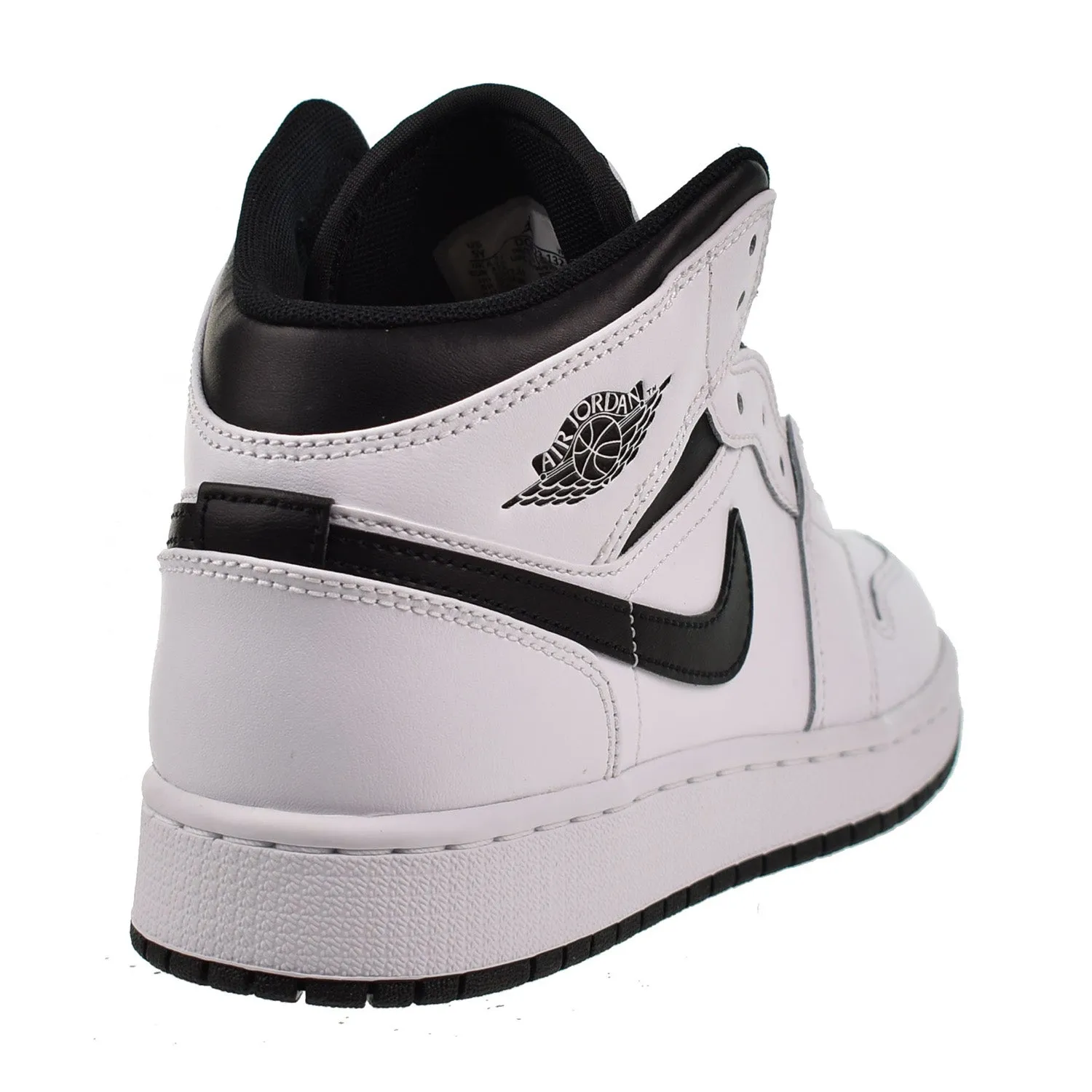 Air Jordan 1 Mid (GS) Big Kids' Shoes Black-White