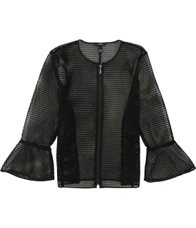 Alfani Womens Sheer Mesh Jacket