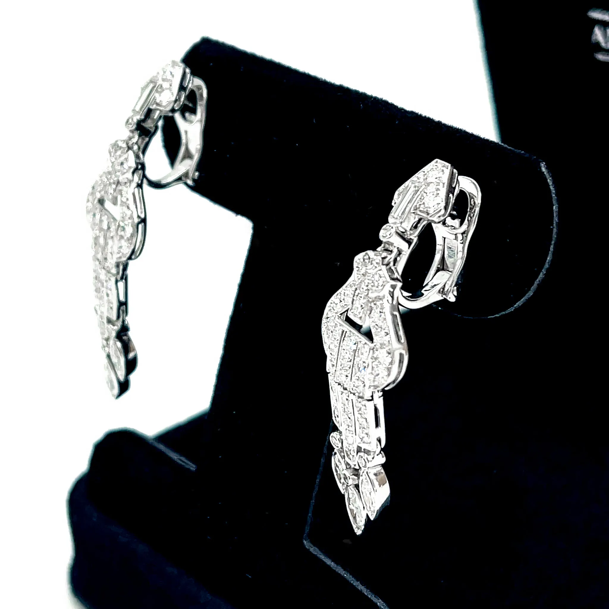 Art Deco Diamond Hanging Earrings