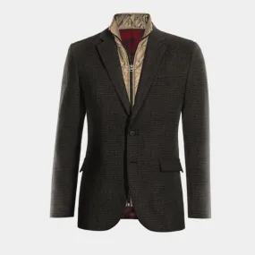  Blazer gris de tweed pata de gallo slim fit