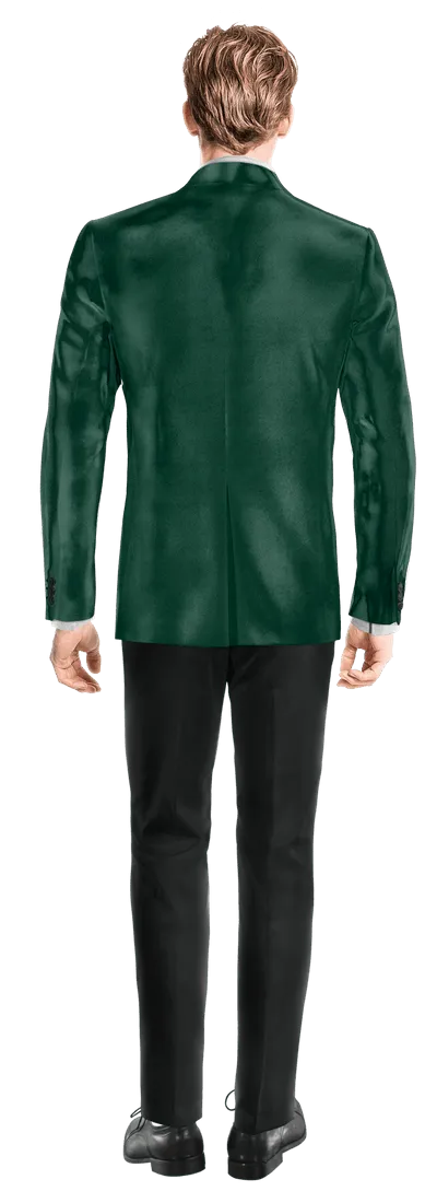  Blazer Tuxedo verde azulado de terciopelo edición limitada