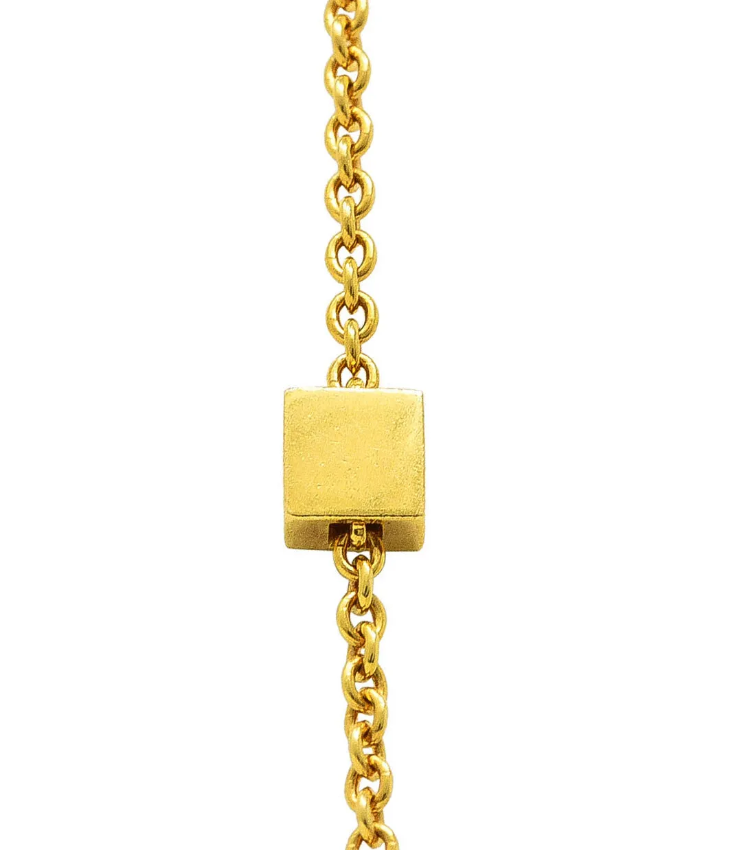 Bulgari 18 Karat Yellow Gold Lucea Chain Station Necklace