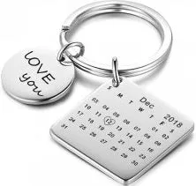 CAS101763 - Personalized 21st Calender Keyring, Stainless Steel