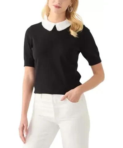 CeCe Women's Short Sleeve Sweater