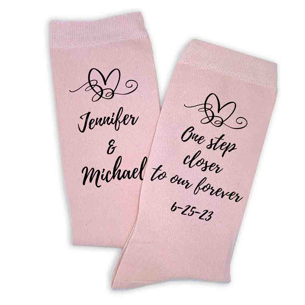 Customized Wedding Socks for the Groom - One Step Closer