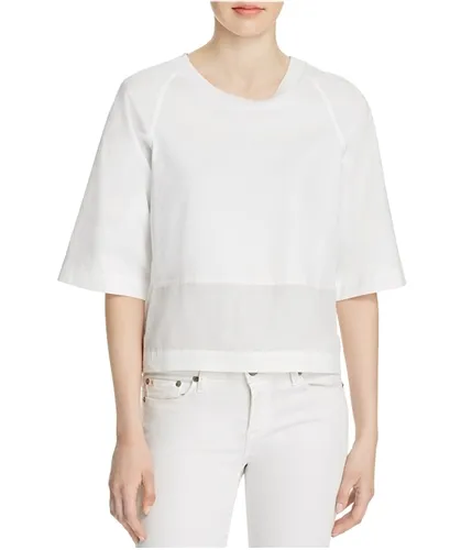 Dkny Womens Cropped Basic T-Shirt