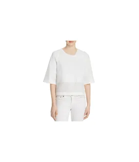 Dkny Womens Cropped Basic T-Shirt