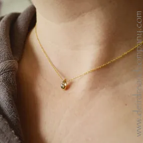 Droplet Cross Necklace in Gold