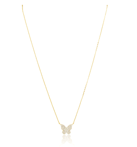 Elsie Pave Butterfly Necklace