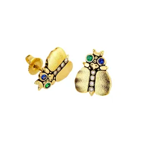 Entomology IV- Thoughtful Beetle Earrings