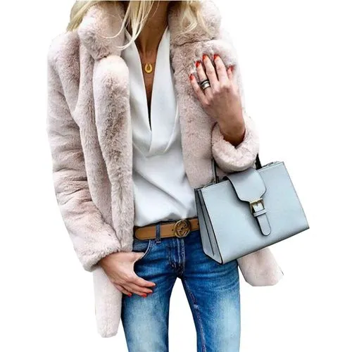 Fashion Solid Color Polyester Coat