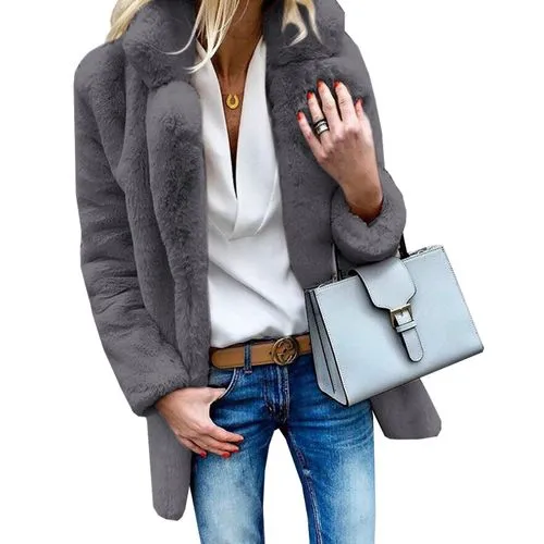 Fashion Solid Color Polyester Coat