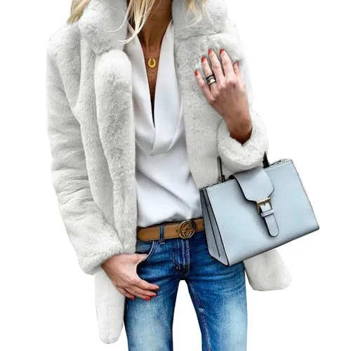 Fashion Solid Color Polyester Coat