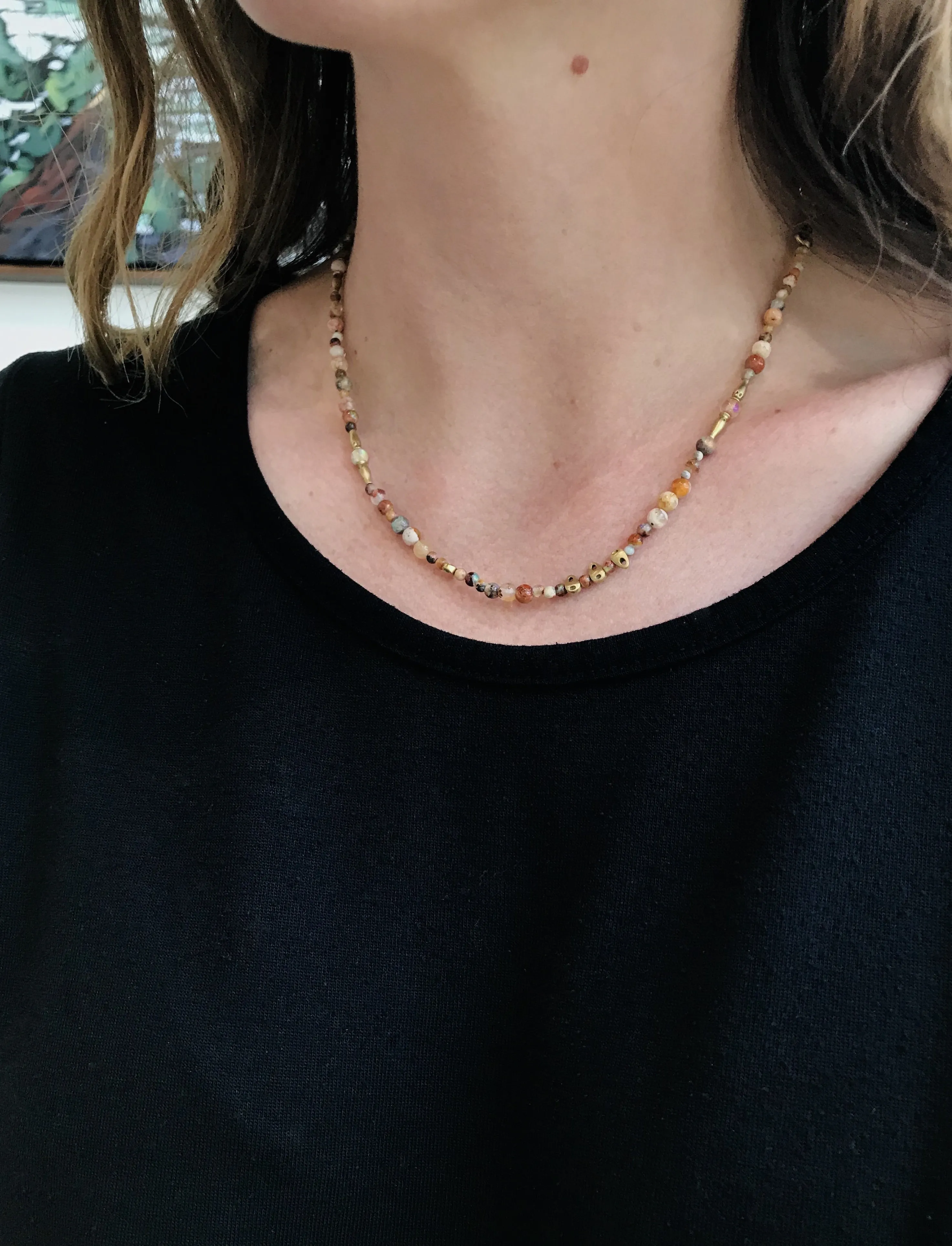 Fire Opal in Matrix Necklace