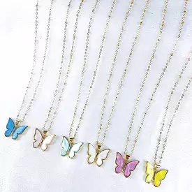 Flutter Butterfly Ivory Necklace