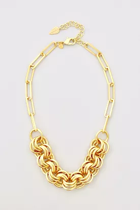 Gold Chain Hoop Necklace