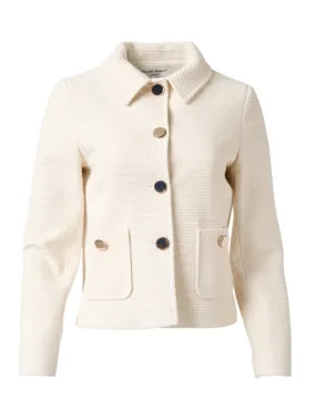 Greta Ivory Gold Button Jacket