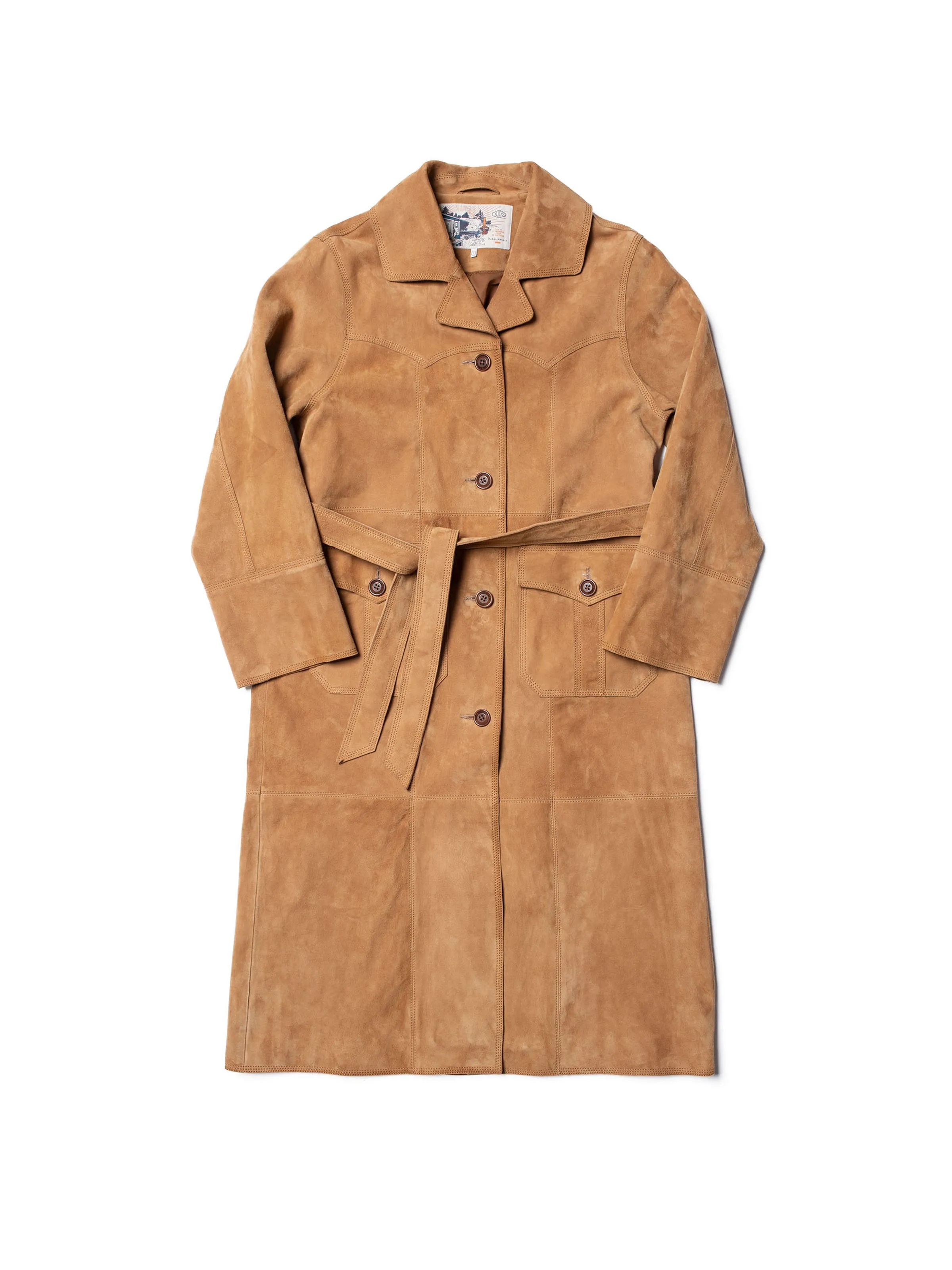 Ilse Suede Coat Tobacco