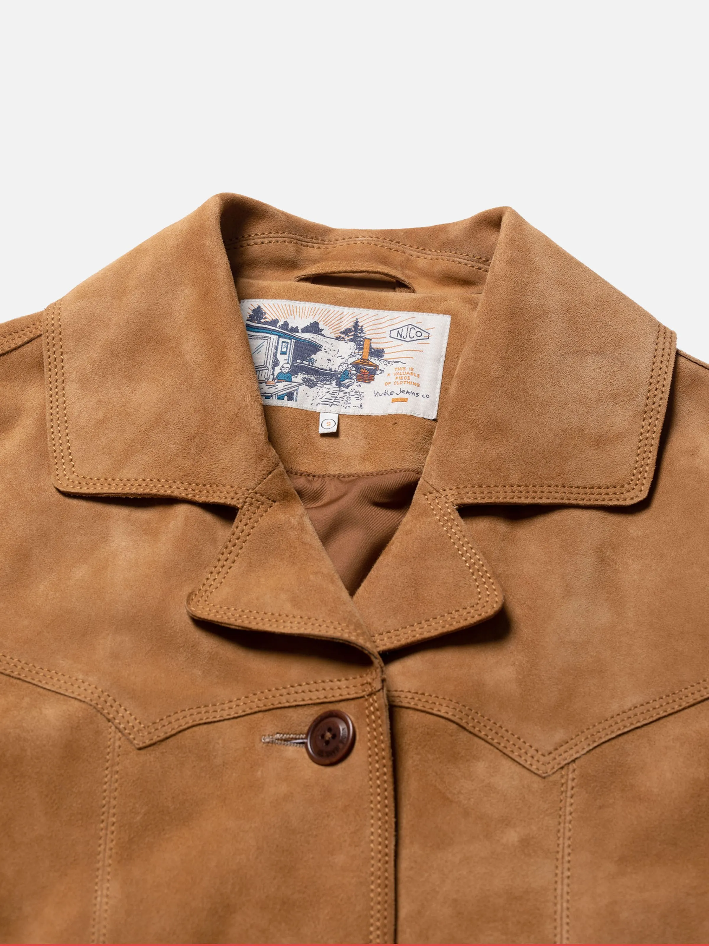 Ilse Suede Coat Tobacco