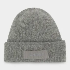 JACQUEMUS Le Bonnet Gros Beanie Hat - Dark Grey