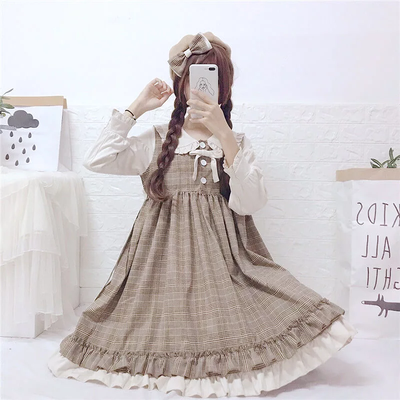 JAPANESE SWEET FAKE TWO PIECES DRESS BY71177