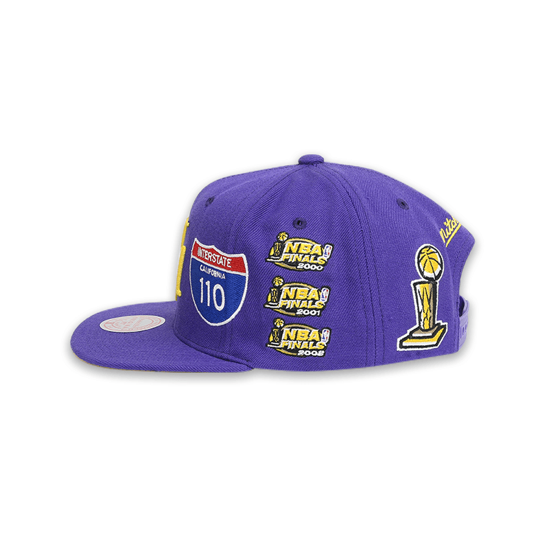 [JS19289PURPLE] LA Lakers Champ Patch Men's Snapback