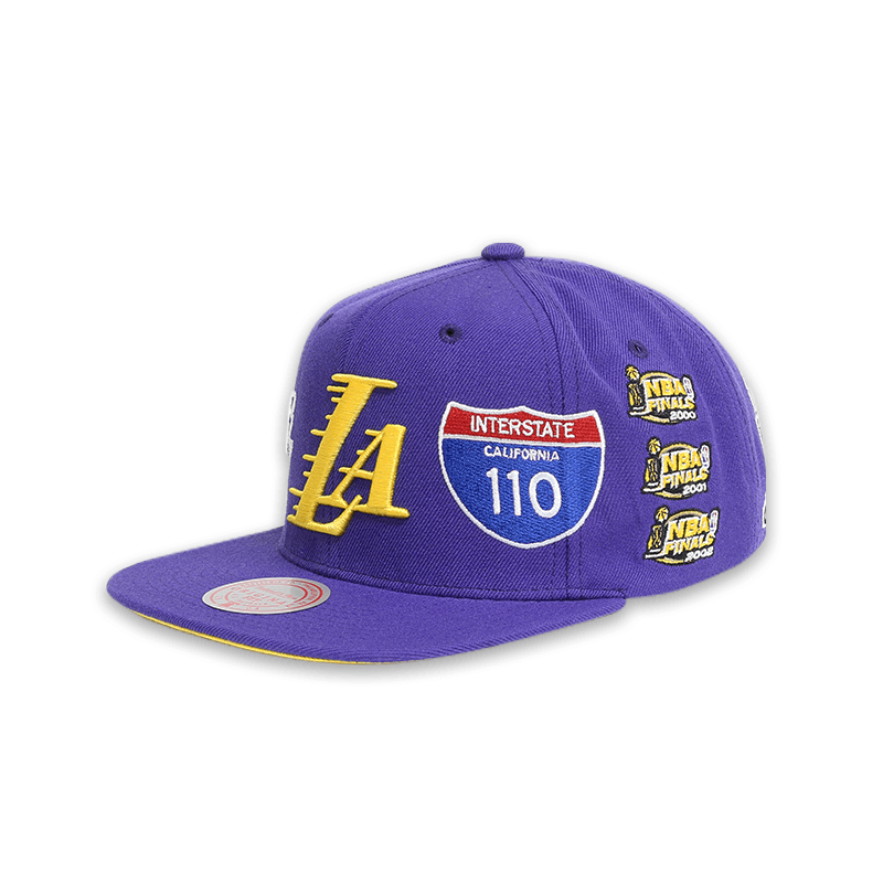 [JS19289PURPLE] LA Lakers Champ Patch Men's Snapback