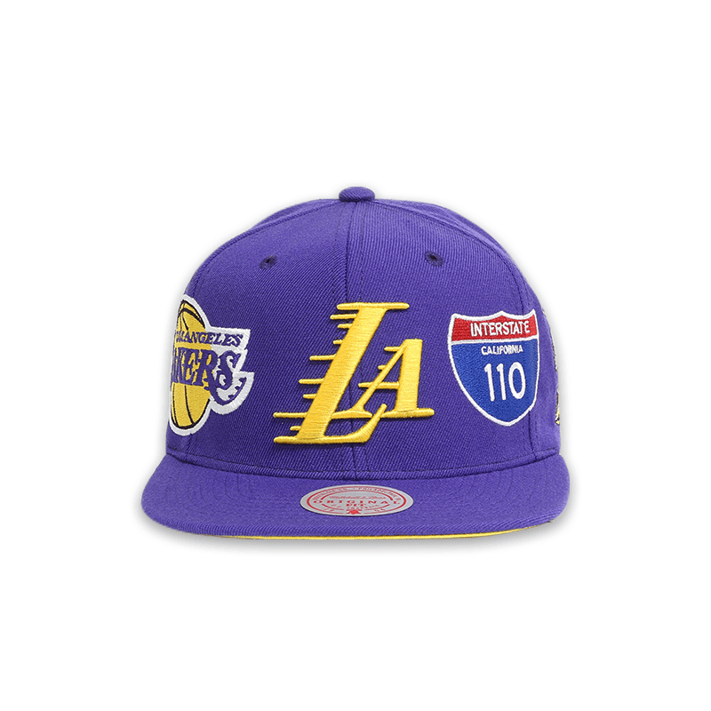 [JS19289PURPLE] LA Lakers Champ Patch Men's Snapback