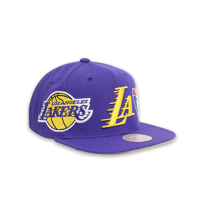 [JS19289PURPLE] LA Lakers Champ Patch Men's Snapback