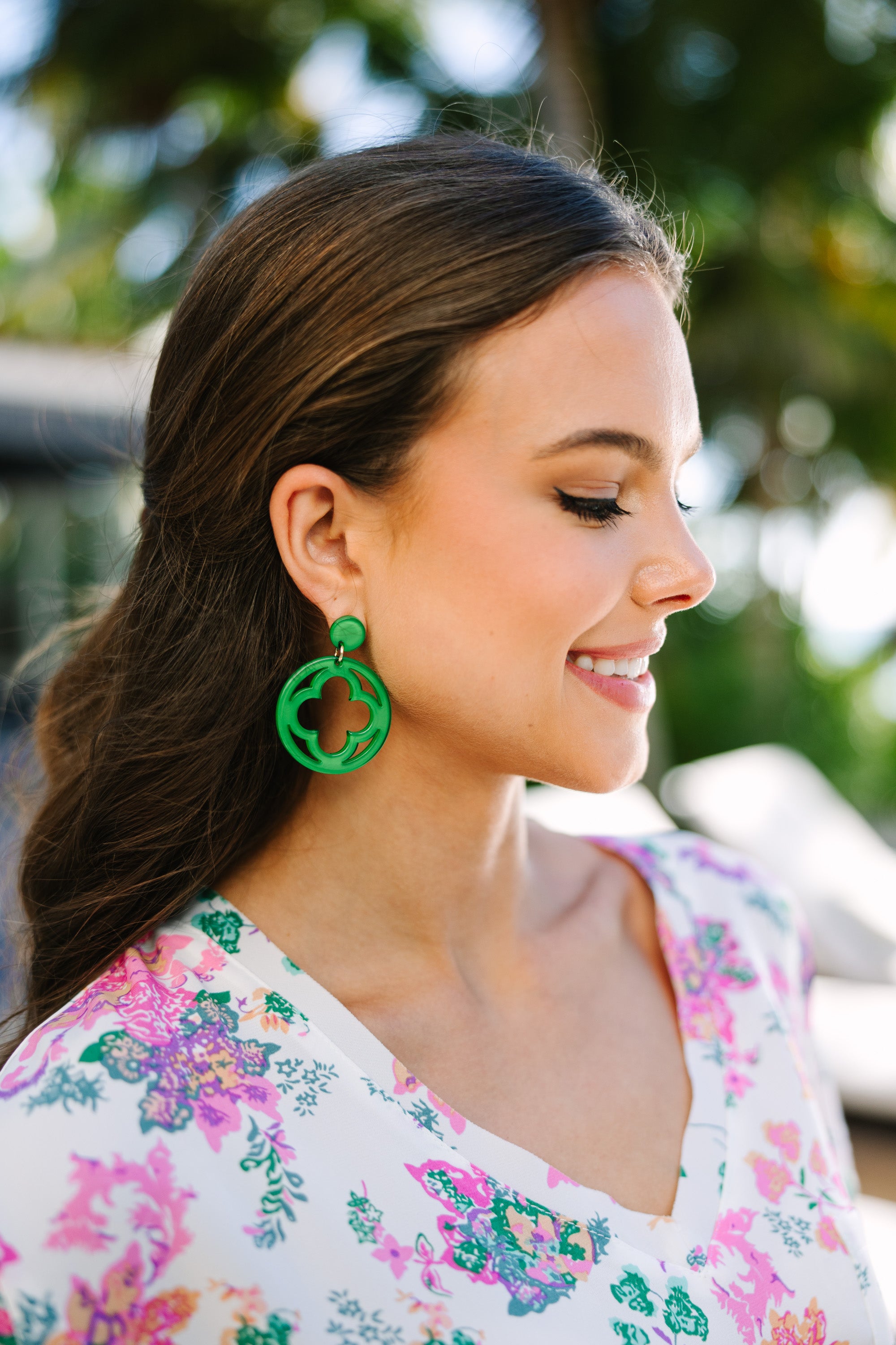 Just For You Green Earrings