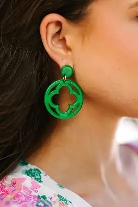 Just For You Green Earrings