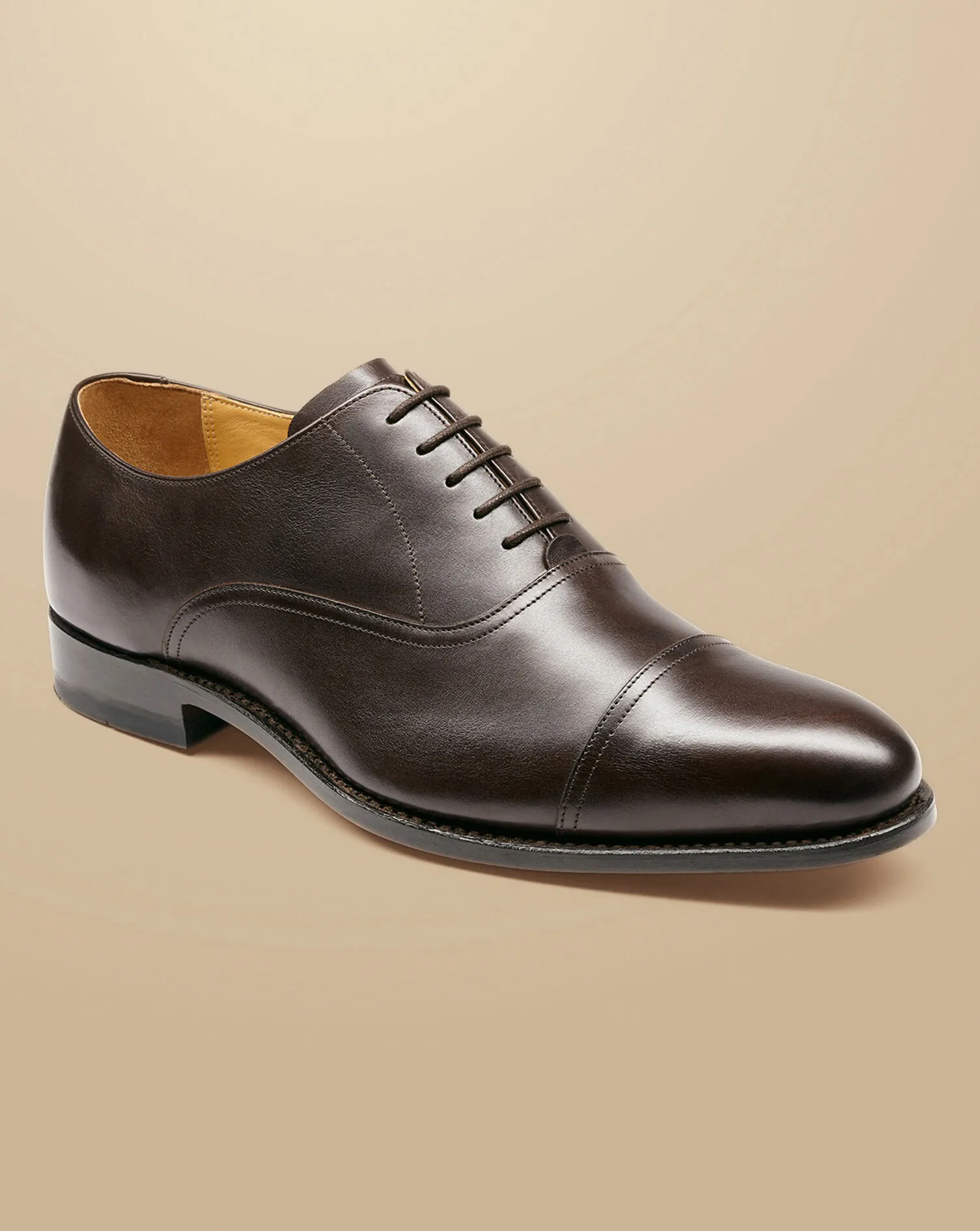 Leather Oxford Shoes - Dark Chocolate