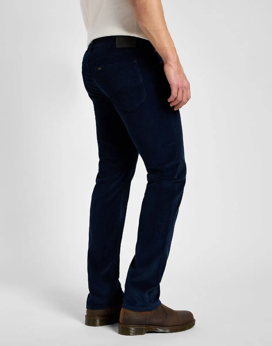 Lee Daren Zip Regular Straight Corduroy Jeans Rivet Navy