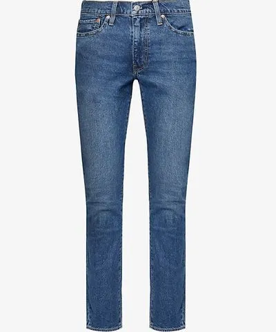 Levi's Mens Cozy And Warm Five-pockets faded-wash straight-leg slim-fit stretch-denim blend jeans