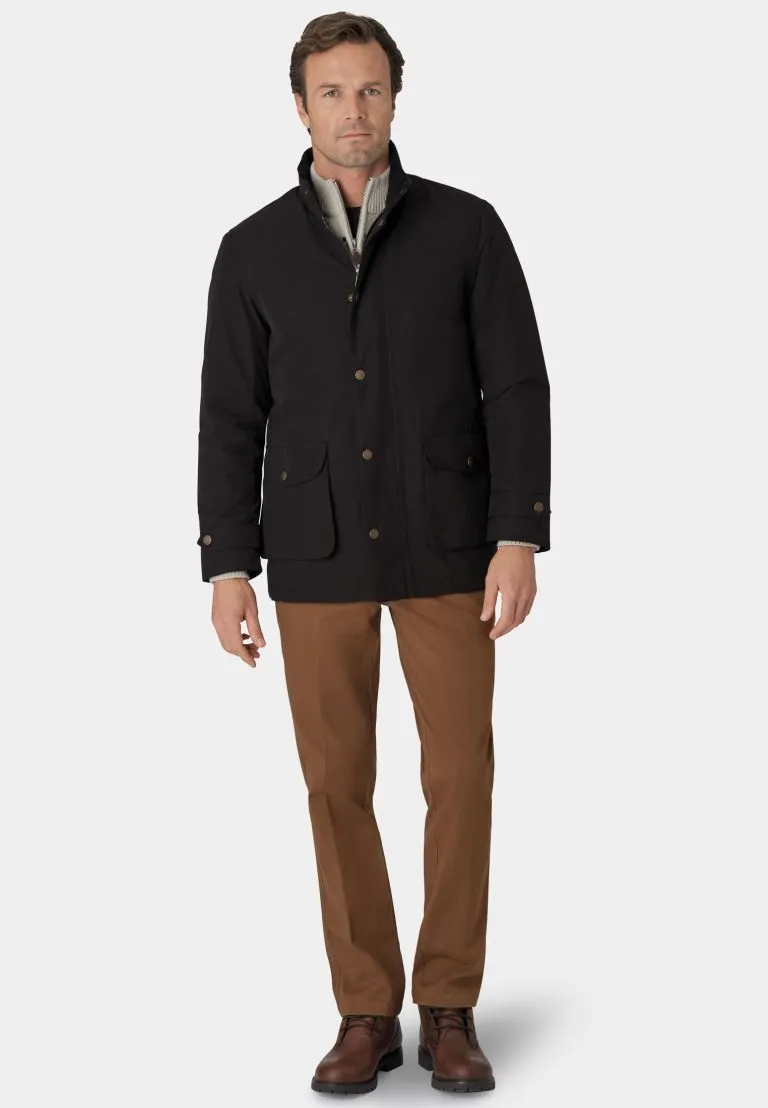 Matthews Black Half Length Waterproof Coat