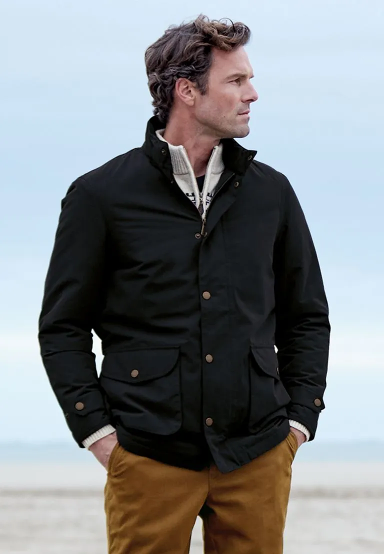 Matthews Black Half Length Waterproof Coat