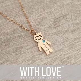 Maya Personalized Necklace, Rose Gold Stainless Steel, 45-50cm chain (READY IN 3 DAYS!)