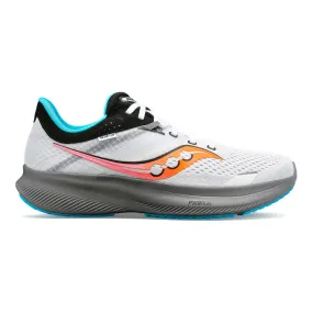 Men's Saucony Ride 16, White/Gravel, 8.5 D Medium