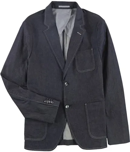 Michael Kors Mens Chambray Two Button Blazer Jacket, TW2