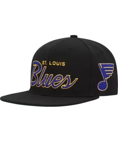 Mitchell & Ness Men's NHL St. Louis Blues Core Team Script 2.0 Snapback Hat