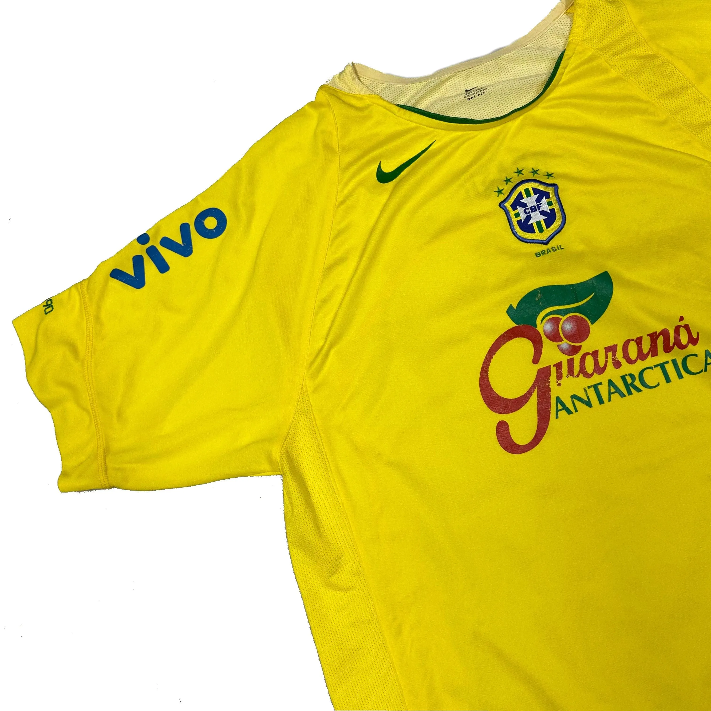 Nike Brazil 2002/04 Training Shirt In Yellow ( XL )