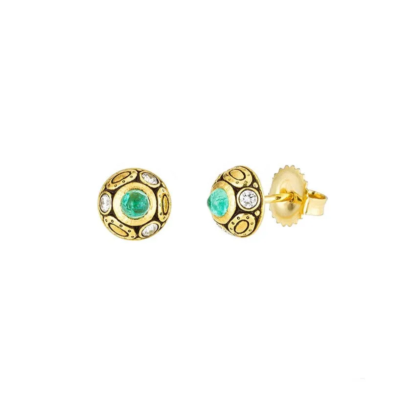 “Oval Work” Tourmaline Studs