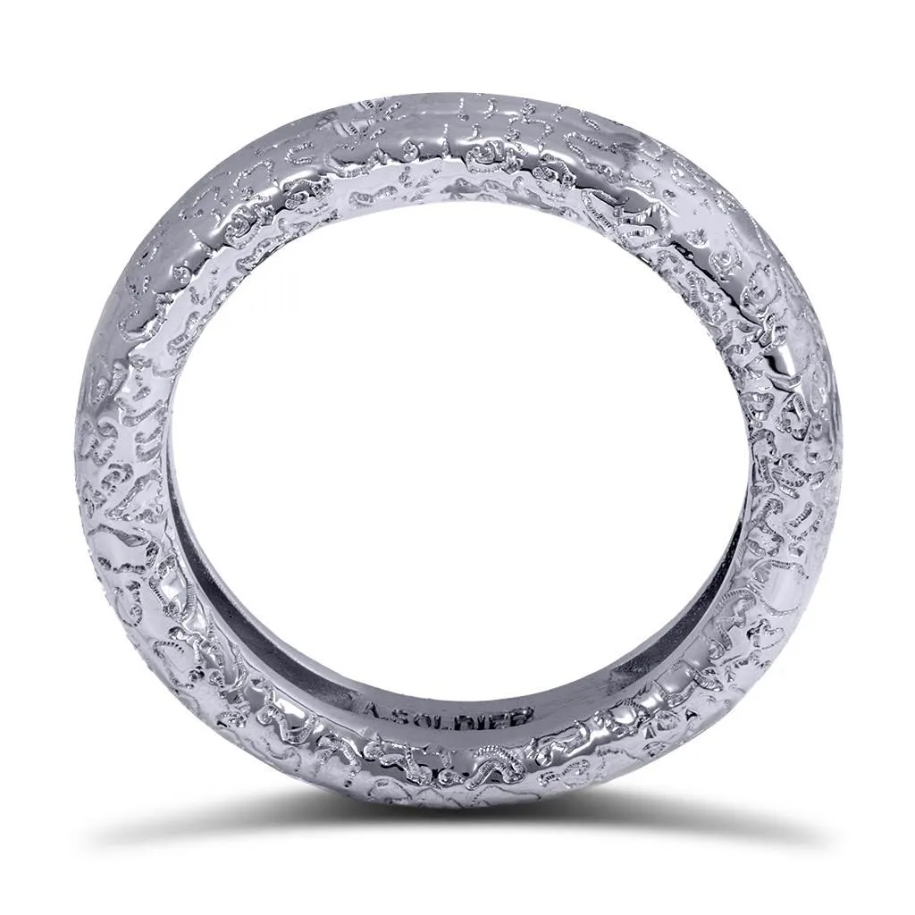 Princess Cora Texture Wedding Band