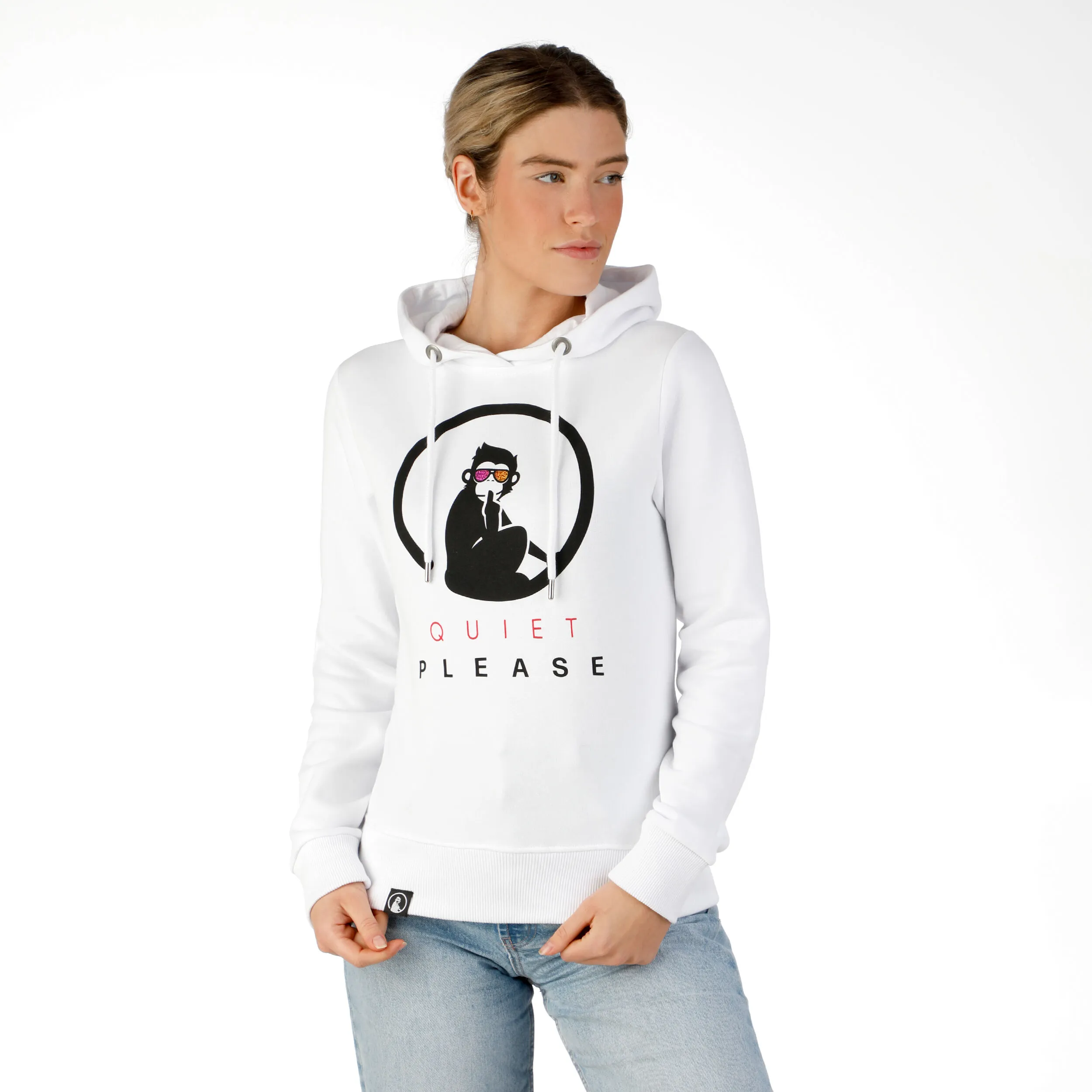 Quiet Please Advantage Glitter Logo Hoody Women