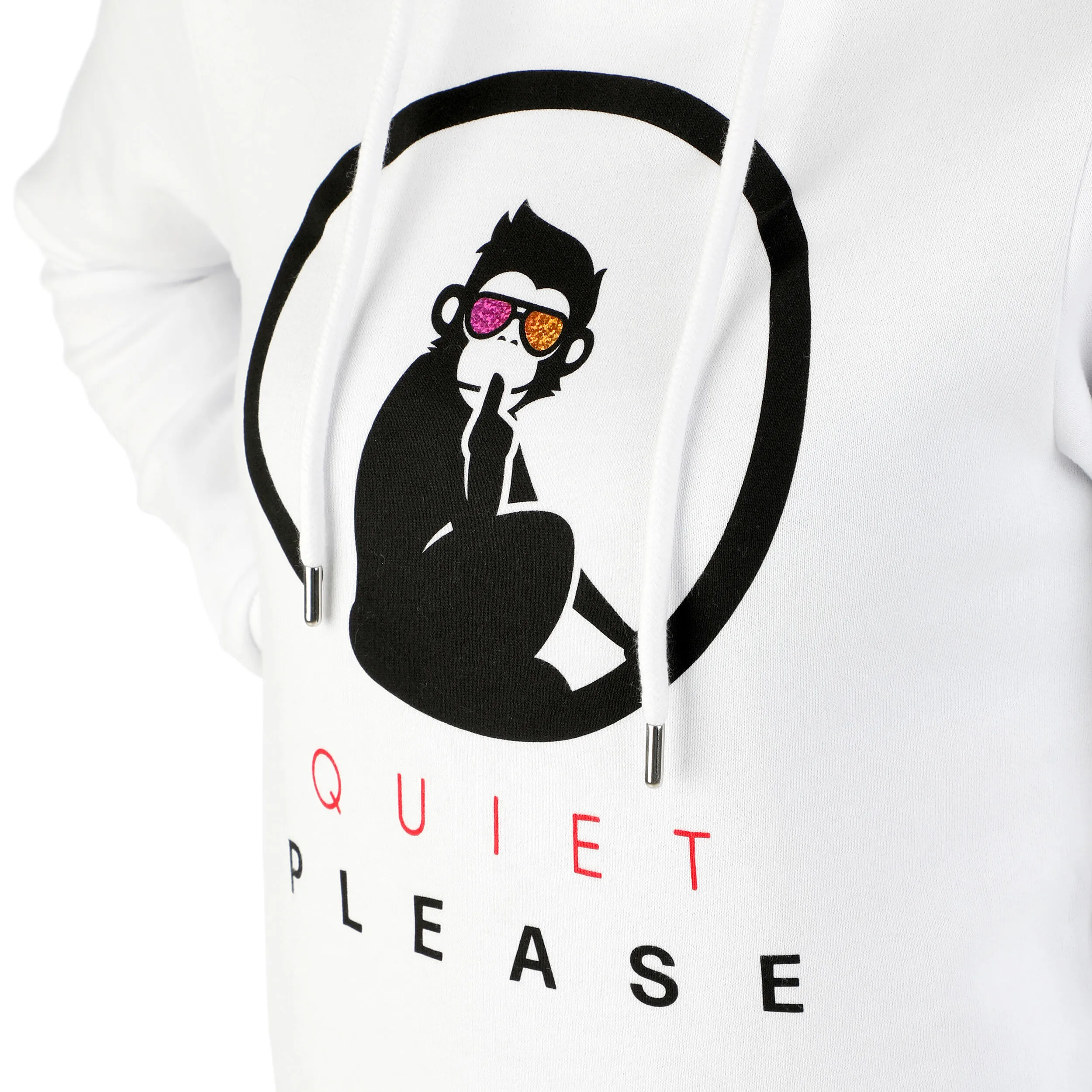 Quiet Please Advantage Glitter Logo Hoody Women