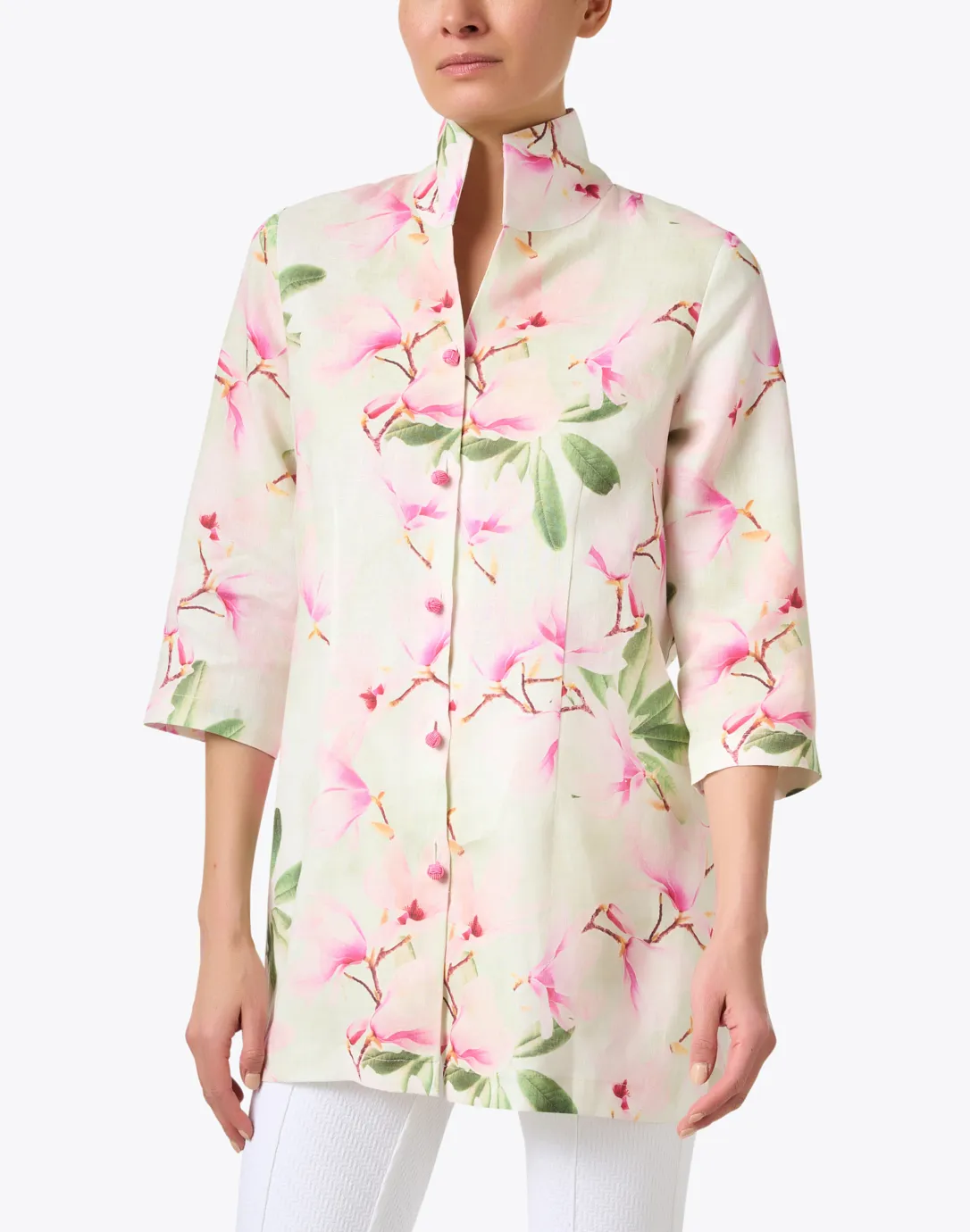 Rita Floral Print Linen Jacket